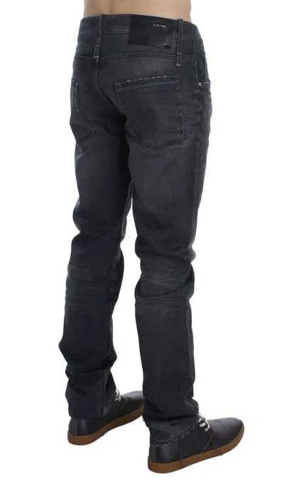 Acht Cotton Regular Low Fit Men's Jeans In Black