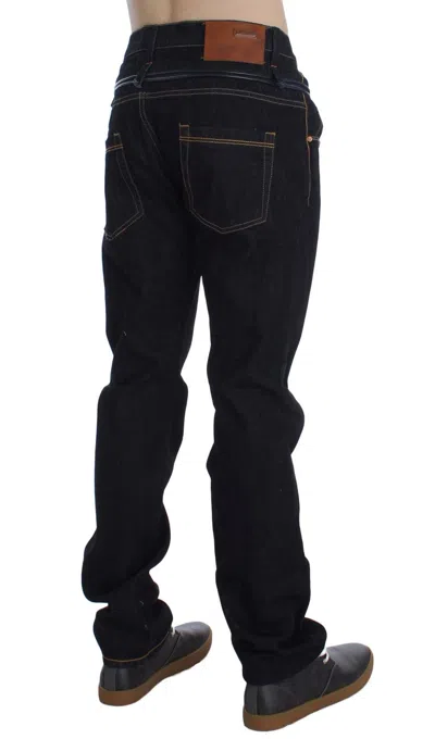Acht Elegant Straight Fit Mens Luxury Men's Jeans In Black