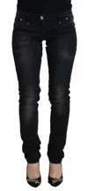 Acht Black Washed Cotton Skinny Women Casual Denim Jeans