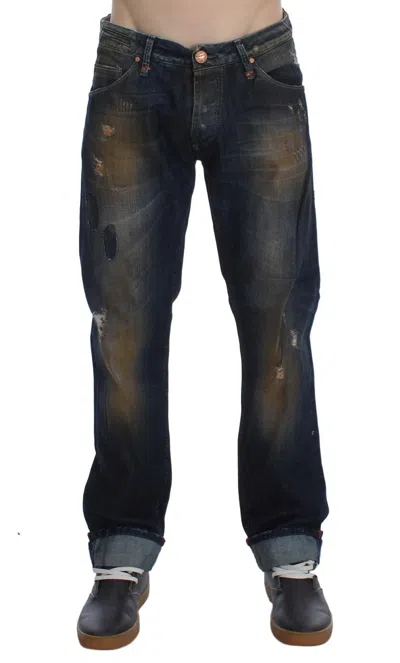 Acht Wash Cotton Regular Straight Fit Men's Jeans In Blue