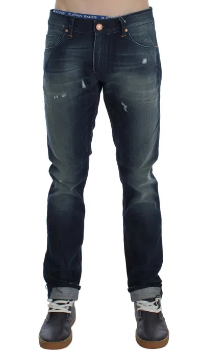 Acht Wash Cotton Slim Fit Men's Jeans In Yellow