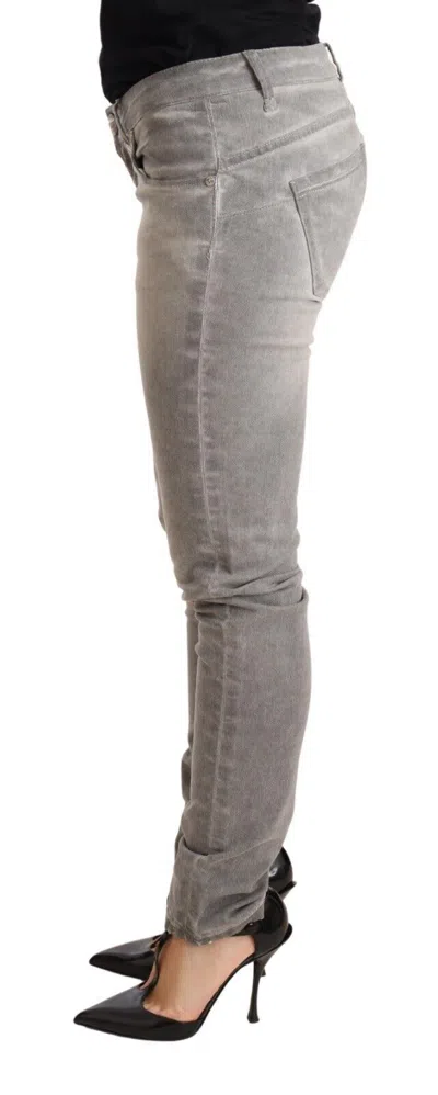 Acht Washed Cotton Slim Fit Blue Women Trouser Women's Jeans In Grey
