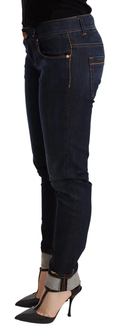 Acht Washed Low Waist Skinny Women's Trouser In Black