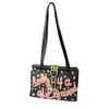Acid Cat Women's Black / Gold / Pink Looking For A Girlfriend Hearts Swords Black Leather Bag