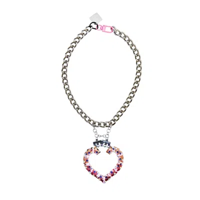 Acid Cat Women's Gold / Silver Super Sparkle Heart Chain Necklace Two In Multi
