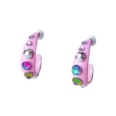 Acid Cat Women's Light Pink Sparkle Hoop