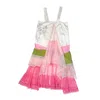 Acid Cat Women's Neutrals / Pink Kitty Multi Tier Dress