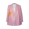 Acid Cat Women's Pink Help Me Super Sparkle Blazer In Pink