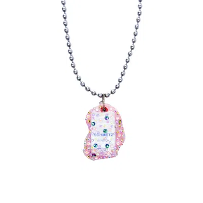 Acid Cat Women's Reduce Reuse Pink Sew Sparkle Necklace