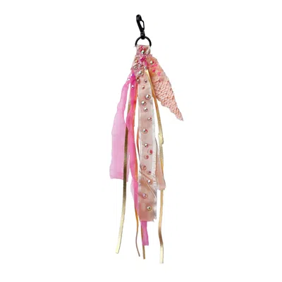 Acid Cat Women's Rose Gold Neutrals Fab Fabric Scraps Bag Charm