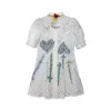 Acid Cat Women's White Broken Trust Three Swords Lace Top In White