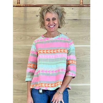 Acl Aztec Print Blouse Multicoloured In Pink