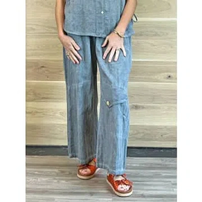 Acl Linen Trousers Grey In Grey