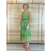 ACL SUMMER DRESS WITH AZTEC PRINT GREEN