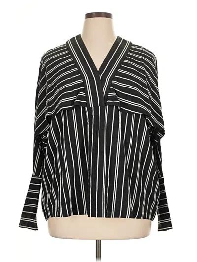 Pre-owned Acler 3/4 Sleeve Blouse In Black