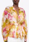 ACLER ABBEYWOOD BELTED FLORAL BLOUSE