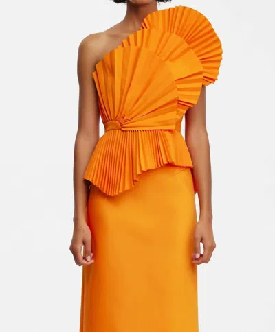 Acler Abbotsford Top In Neon Tangerine