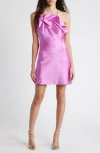 Acler Abdie Halter Satin Minidress In Mulberry