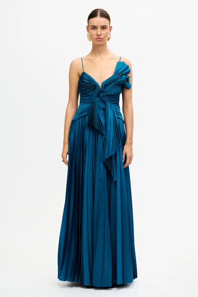 Acler Abenhall Maxi Dress In Blue