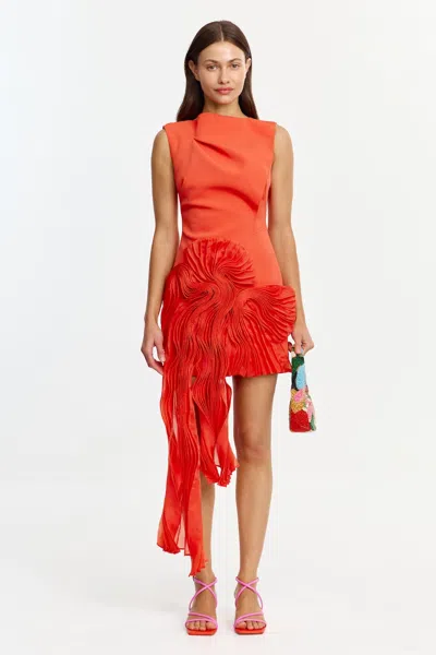 Acler Aberleigh Mini Dress In Orange