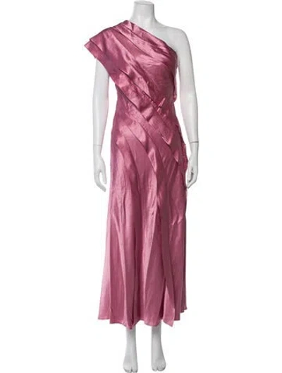 Pre-owned Acler Acetate Long Dress In Purple