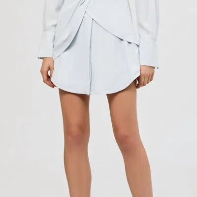 Acler Alma Silk Shirt Dress In White