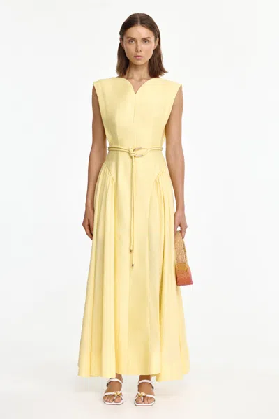 Acler Alvie A-line Maxi Dress In Yellow