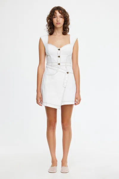 Acler Amesbury Mini Dress In White