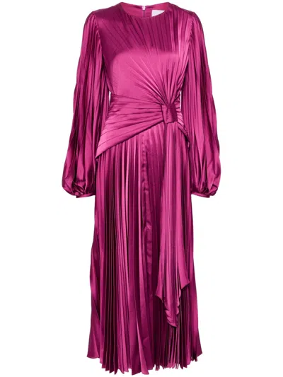 Acler Ashcroft Pleated Gown In Purple