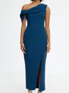 Acler Ashford Maxi Dress In Sea In Gold