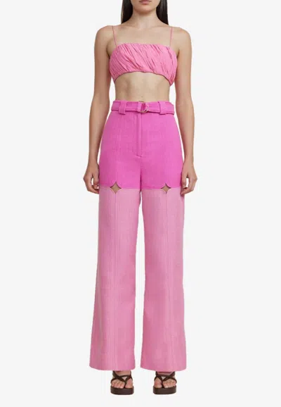 Acler Ashmore High-waist Pants In Pink