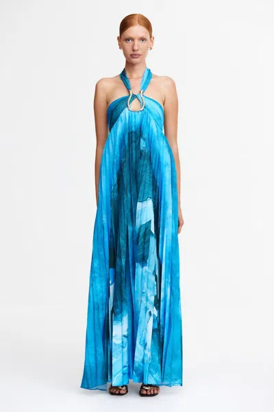 Acler Askham Maxi Dress In Blue