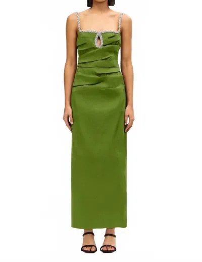 Acler Astonhall Maxi Dress In Basil Green In Multi