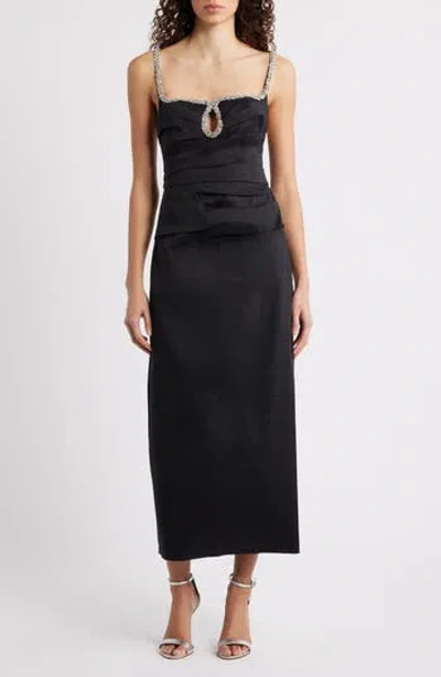 Acler Astonhall Rhinestone Cocktail Dress In Black