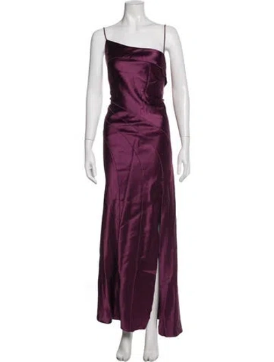 Pre-owned Acler Asymmetrical Long Dress In Purple