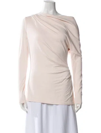 Pre-owned Acler Asymmetrical Long Sleeve Top In Neutral