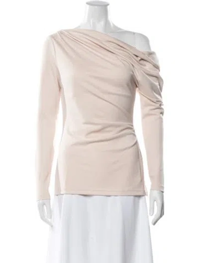 Pre-owned Acler Asymmetrical Long Sleeve Top In Pink