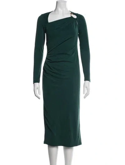 Pre-owned Acler Asymmetrical Midi Length Dress In Green