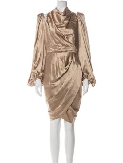 Pre-owned Acler Asymmetrical Mini Dress In Green