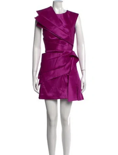 Pre-owned Acler Asymmetrical Mini Dress W/ Tags In Pink