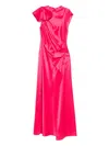 Acler Asymmetrical Ruffled Maxi Dress In Pink