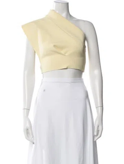 Pre-owned Acler Asymmetrical Sleeveless Top In Yellow