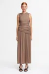 Acler Atterly Maxi Dress In Brown