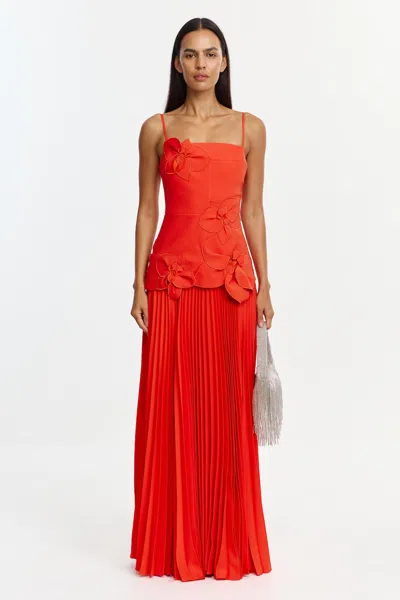 Acler Avision Maxi Dress In Orange
