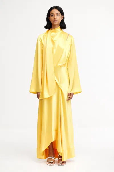 Acler Baileygreen Midi Dress In Yellow