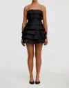 Acler Balderstone Mini Dress In Black In Black