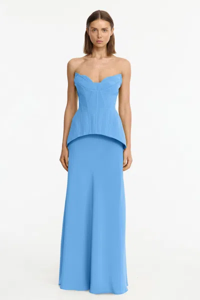 Acler Bankfield Maxi Dress In Blue