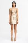 Acler Bartin Mini Dress In Gold