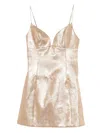 Acler Bartin Mini Dress In Gold