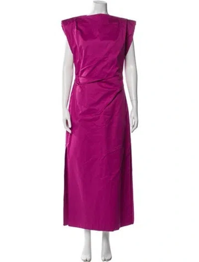 Pre-owned Acler Bateau Neckline Long Dress In Pink